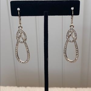 Silver rhinestone earrings
